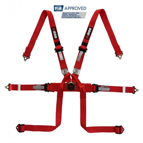 FIA RRS SINGLE-SEATER 2" HANS Harness - Red