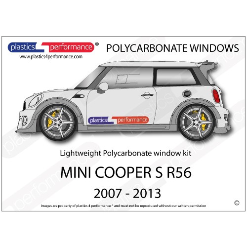 BMW MINI - MK2 R56 - Lexan Polycarbonate window kit