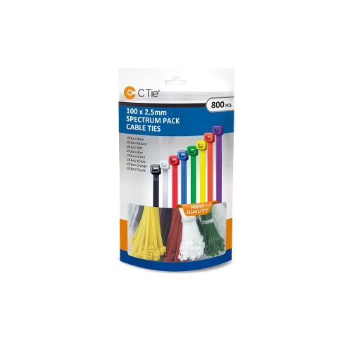 Cable Tie100mm Multi Colour Pack