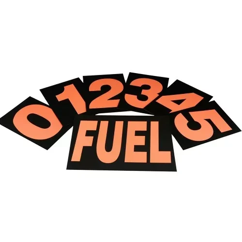 Standard Pit Board Numbers - Orange
