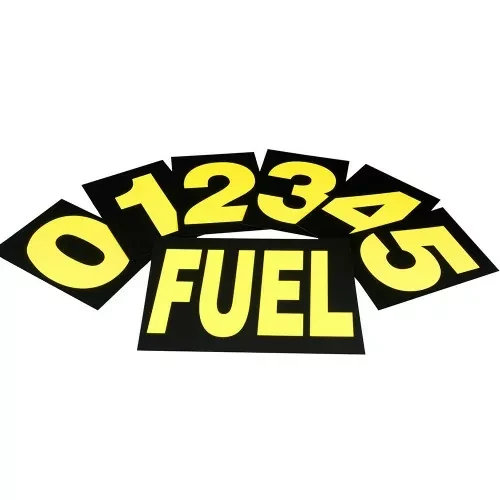 Standard Pit Board Numbers - Yellow