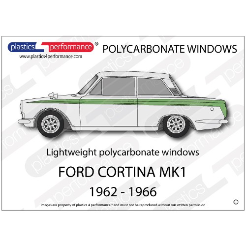 FORD - Cortina MK1 - Lexan Polycarbonate window kit - Available for 1962 - 1964 & 1964 - 1966 models