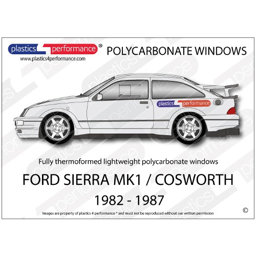 FORD Sierra MK1 & Cosworth - Lexan Polycarbonate window kit