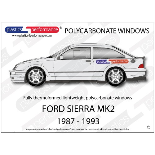 FORD Sierra MK2 & Cosworth - Lexan Polycarbonate window kit