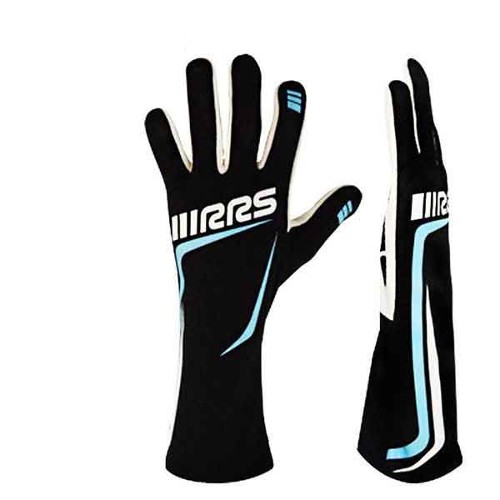 GRIP2 Racing Gloves Black with Blue logo