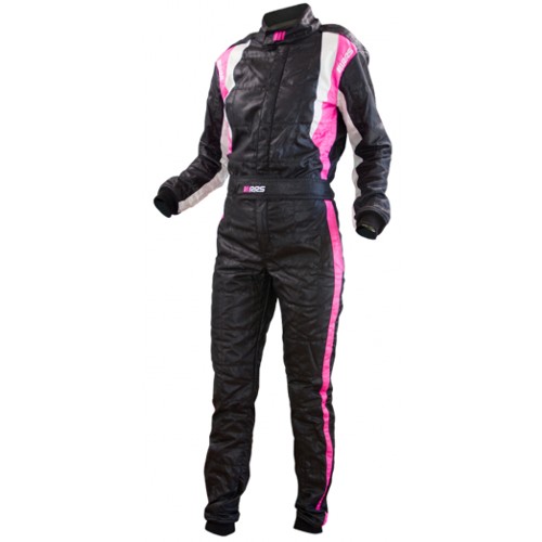 RRS Speed FIA 8856-2018 Race Suit - Ladies Cut Black & Pink