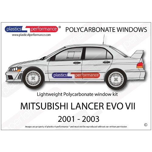 MITSUBISHI - Lancer Evo 7 - Lexan Polycarbonate window kit
