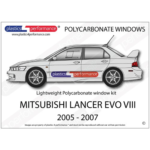 MITSUBISHI - Lancer Evo 8 - Lexan Polycarbonate window kit