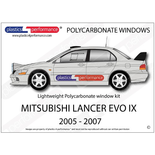 MITSUBISHI - Lancer Evo 9 - Lexan Polycarbonate window kit