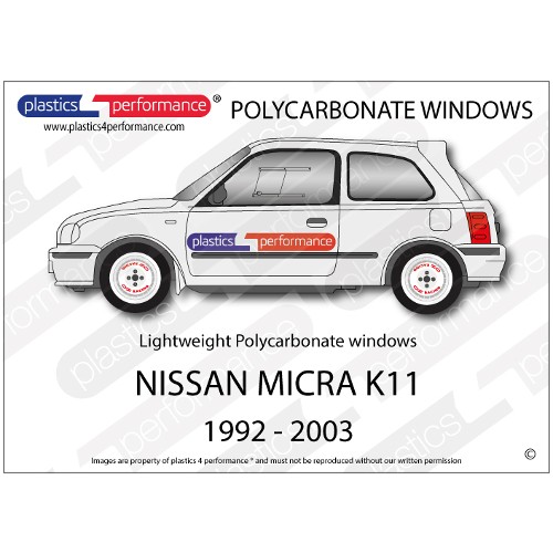 NISSAN - Micra K11 - Lexan Polycarbonate window kit