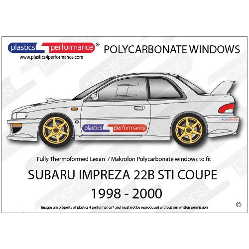 SUBARU Impreza 22B STi / P1 - Lexan Polycarbonate window kit