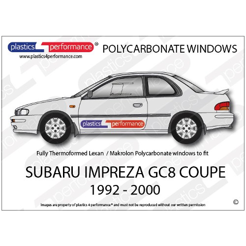 SUBARU - GC8 Coupe - Lexan Polycarbonate window kit