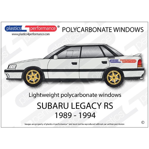 SUBARU - Legacy BC Sedan - Lexan Polycarbonate window kit