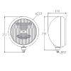ASP 218mm Diameter 'Cibie Super Oscar' style spot lamps