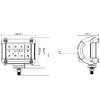 ProLight 100 - 12/24V 18W (12×1.5W) Spot LED Light Bar 100mm