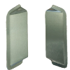 Motamec Alloy Rear Lamp Protectors - Back Light Side Skids - Plain Aluminium to suit Escort Mk2 or universal