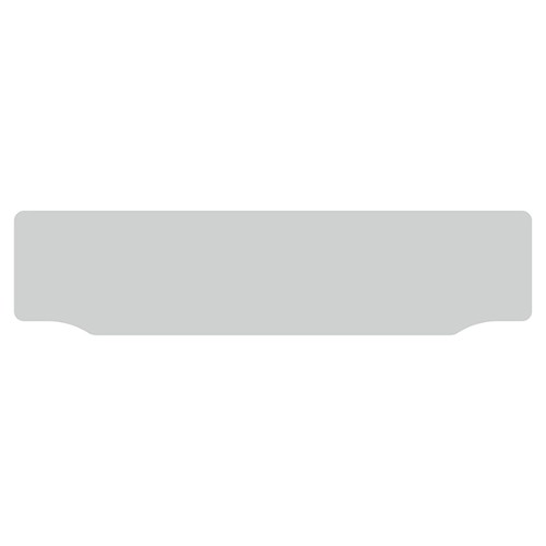 Lipped Edge Nikkalite White Reflective 520 x 125mm Blank (1 Piece)