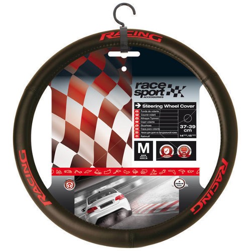 STEERING WHEEL COVER  RACING  PVC 37-39 CMS