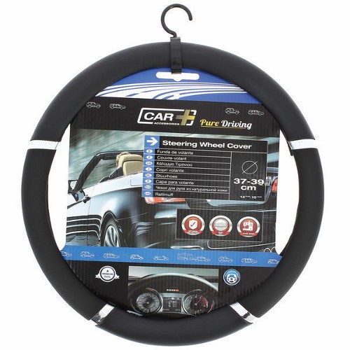 PVC STEERING WHEEL COVER  SPEED  BLACK 37-39CM