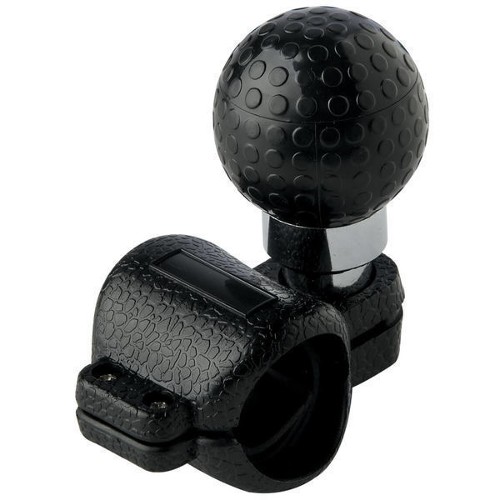 UNIVERSAL STEER WHEEL KNOB  GOLF BALL-TYPE .BLACK