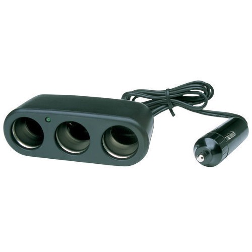 MULTICONEXION 3 SOCKETS 12V. BLACK