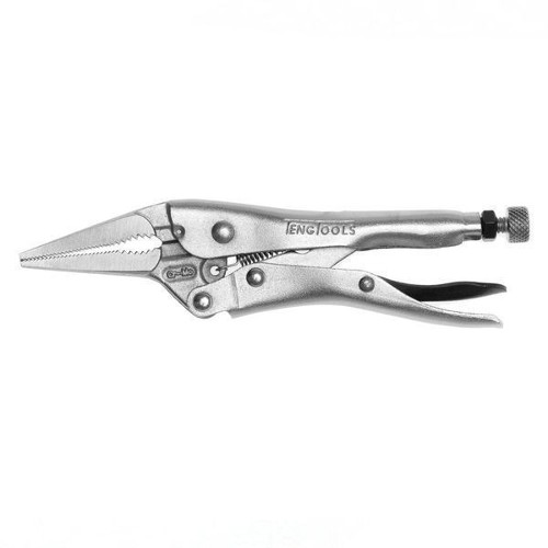 6" Plated Long Nose Power Grip Pliers