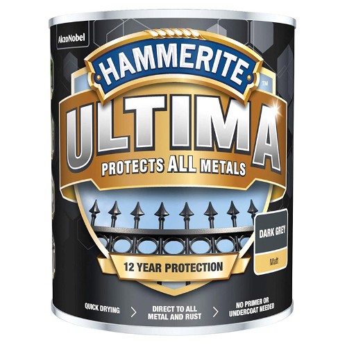 Direct to rust metal paint 750 ML - Matt Dark Grey