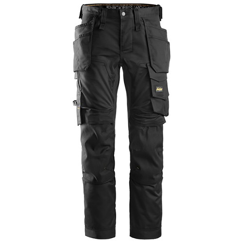 Snickers AW Stretch Trousers Black/Black HP - Size: 56