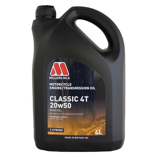 Classic 4T 20w-50 Mineral Motorcycle Engine Oil |4L|