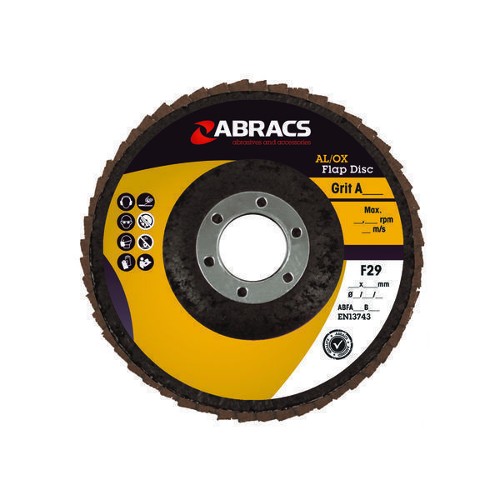 115mm x 22mm x 80g Aluminium Oxide Flap Disc