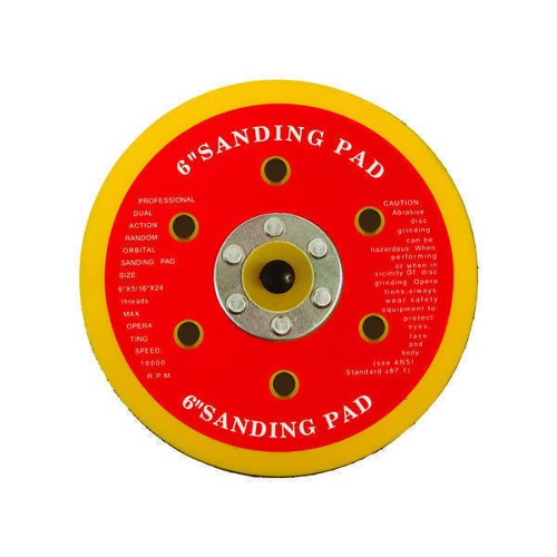 Hook & Loop Backing Pad 150mm x 5/16 UNF Thread