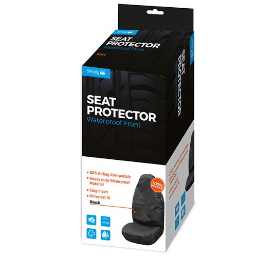 Black Airbag Compatible Front Seat Protector (ABSBP01)