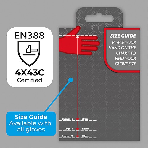 Anti Cut Work Gloves - 13G HPPE (Medium)