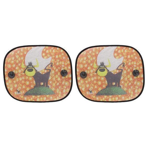 LATERAL SUNSHADE  ANIMALS ON BOARD  44X36CM. BULL