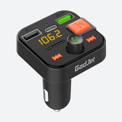 Gadjet 2-Port Charging BT FM Transmitter Wireless