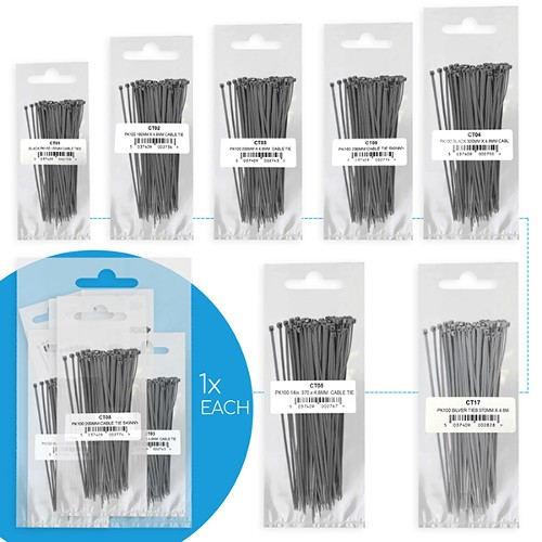 Simply Auto Cable Tie Pack (700 Pieces)