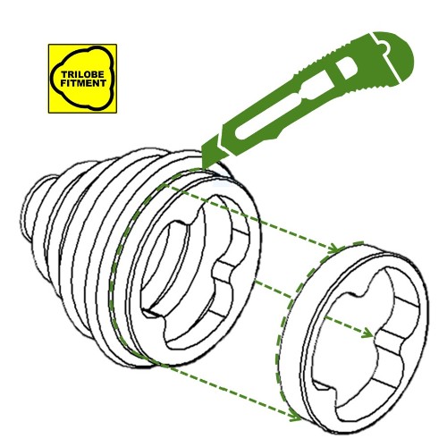 Universal CV Boot kit - Joints 56mm-116mm  Shaft 19mm-28mm<br/>