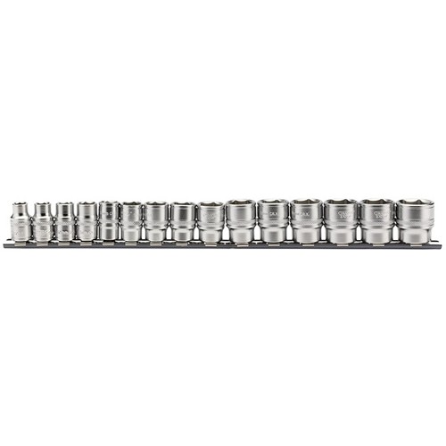 Metric Socket Set on a Metal Rail 3/8" (15 Piece)
