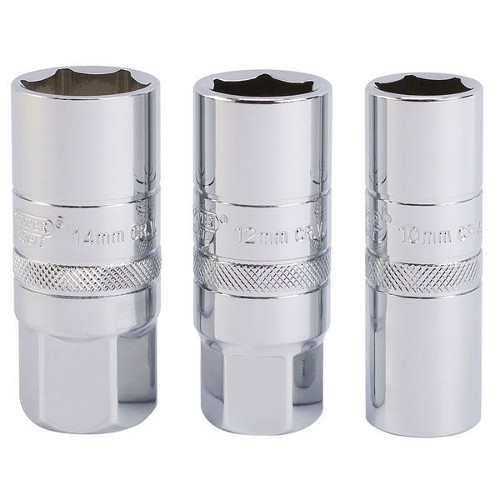 3PC SPARK PLUG SCKET 1/2" PCKD
