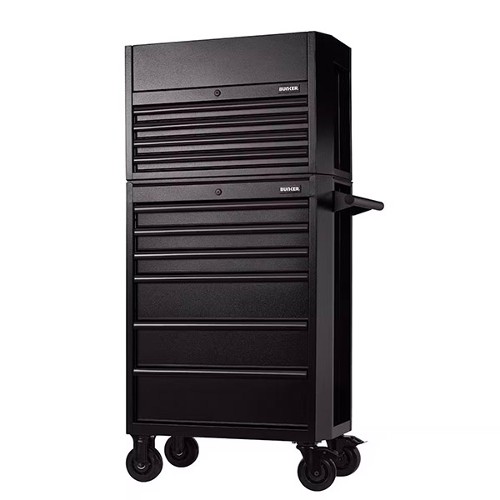 BUNKER 10 Drawer Combined Roller Cabinet and Tool Chest 26" Black