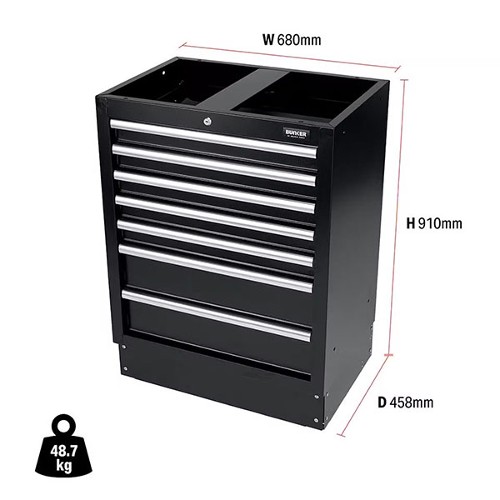 BUNKER Modular Floor Cabinet 7 Drawer 680mm