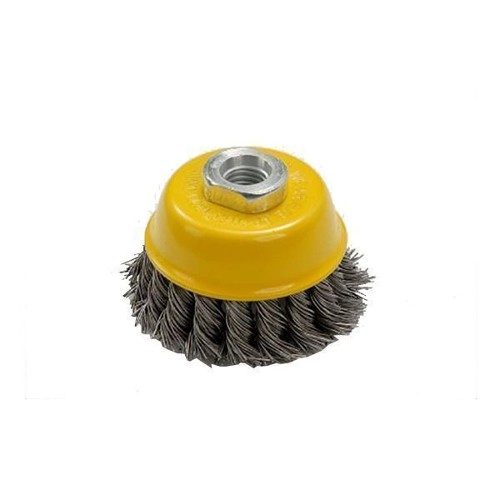 ZIP Wire Brush Wheel Yellow 70mm M14 Thread