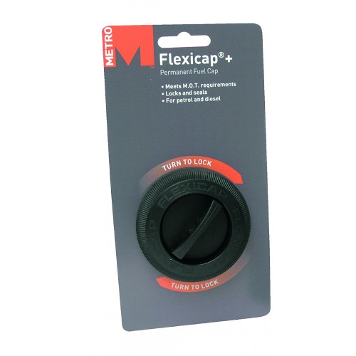 Flexicap+ Permanent Fuel Cap Black Locks Seals For Petrol Diesel