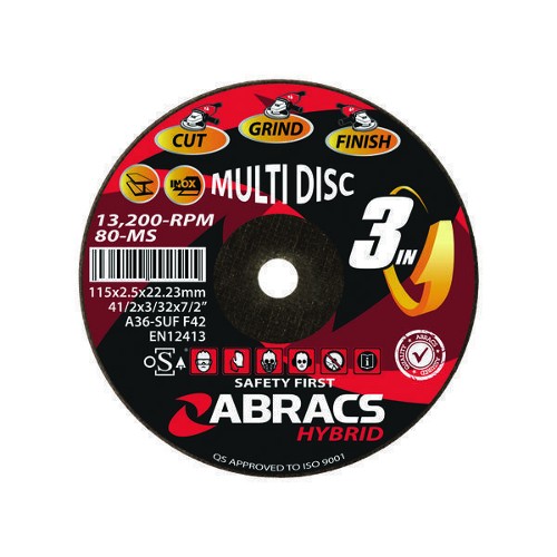 3 in 1 Multi Cutting & Grinding Disc (115mm x 2.5mm x 22mm)