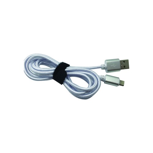 MICRO USB BRAIDED CABLE SILVE