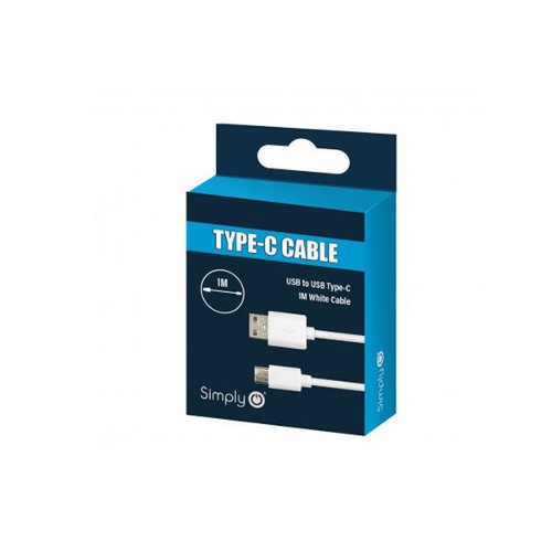 WHITE USB TYPE-C CABLE SAMSUNG S8 & S9 1.5 MTR.