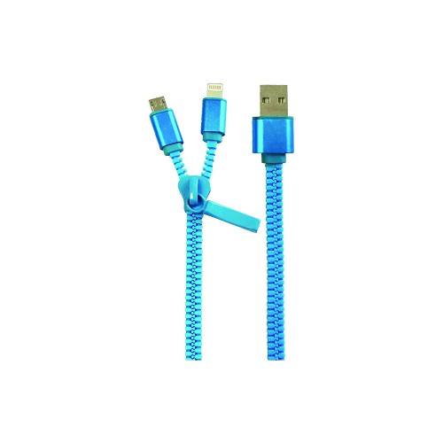 ZIP UP USB CABLE BLUE