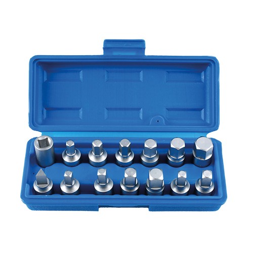 Drain Plug Key Set 3/8"Drive (14 Pieces)