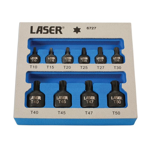 Low Profile Impact Star Socket Bit Set 1/4 & 3/8 (9 Pieces)