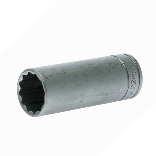 1/2" Deep Socket 12 pt Metric 22mm